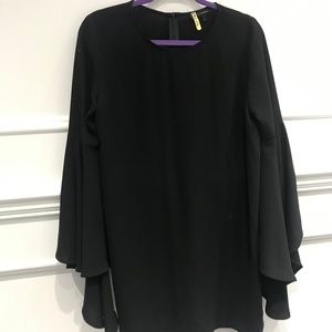 Black Dress with Bell Sleeves